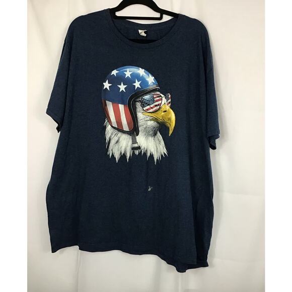 Sprit of America Bald Eagle Graphic Biker Tee Shirt Size 3XL - Picture 6 of 8